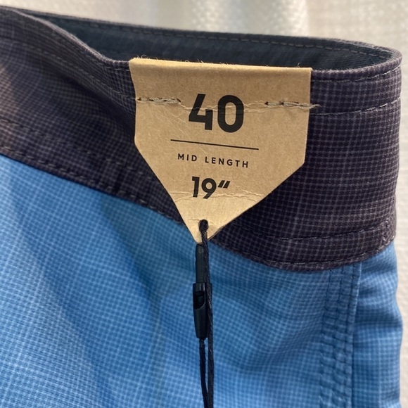 NWT Men’s QuickSilver Highline Surfsilk Blue Striped Board Shorts Size 40 - Picture 4 of 14